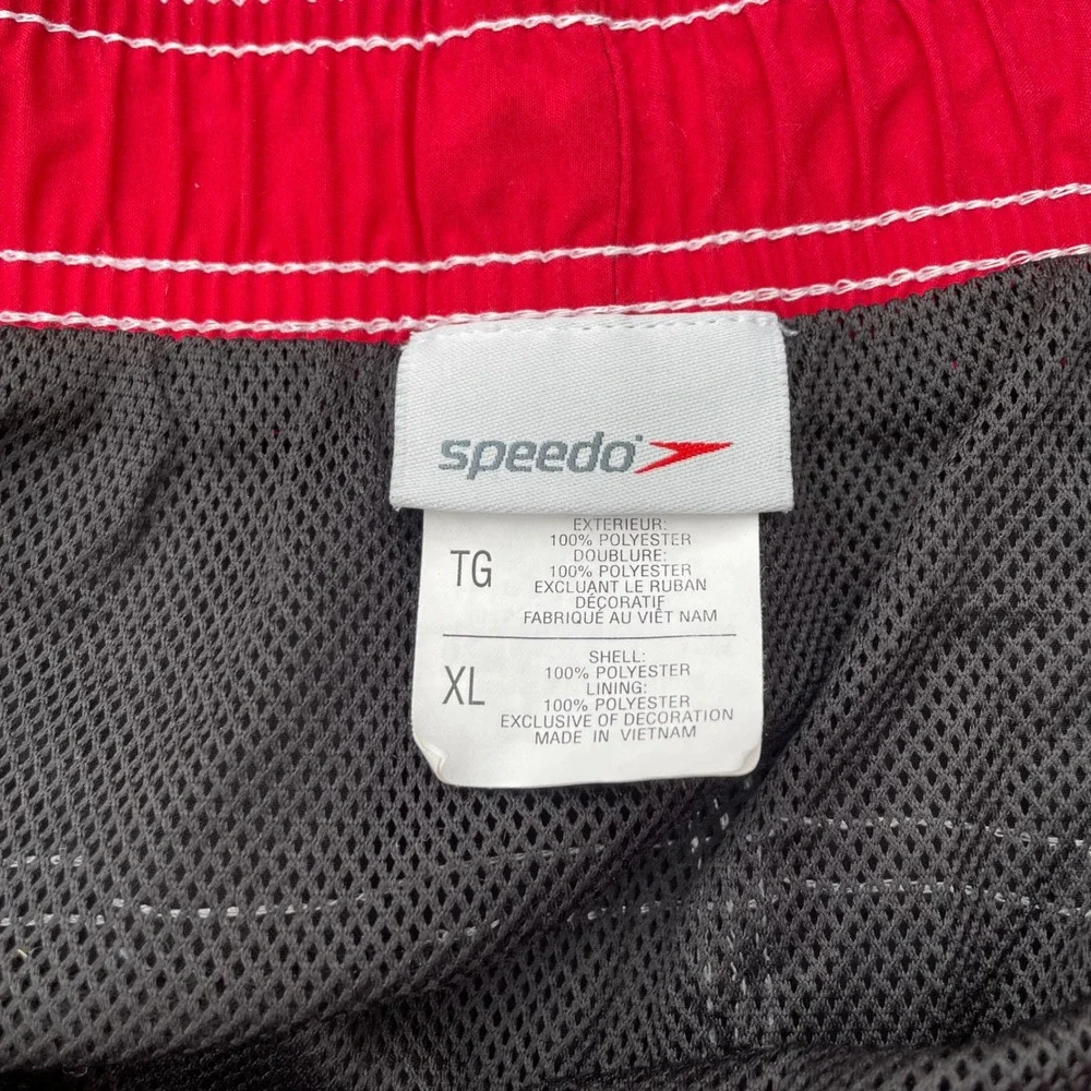 Speedo Swim Trunks Mens XL Black Beach Pool Built-in Mesh Liner Drawstrings